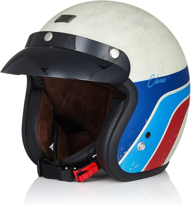 Casque Jet de Moto Vintage